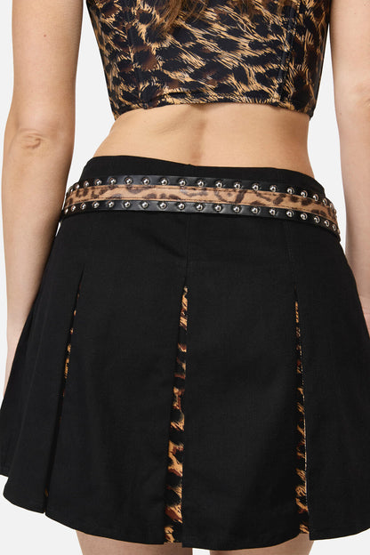 Dangerfield - Leopard Stud Belt - leopard