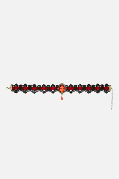 Dangerfield - Gothic Lace Choker - red