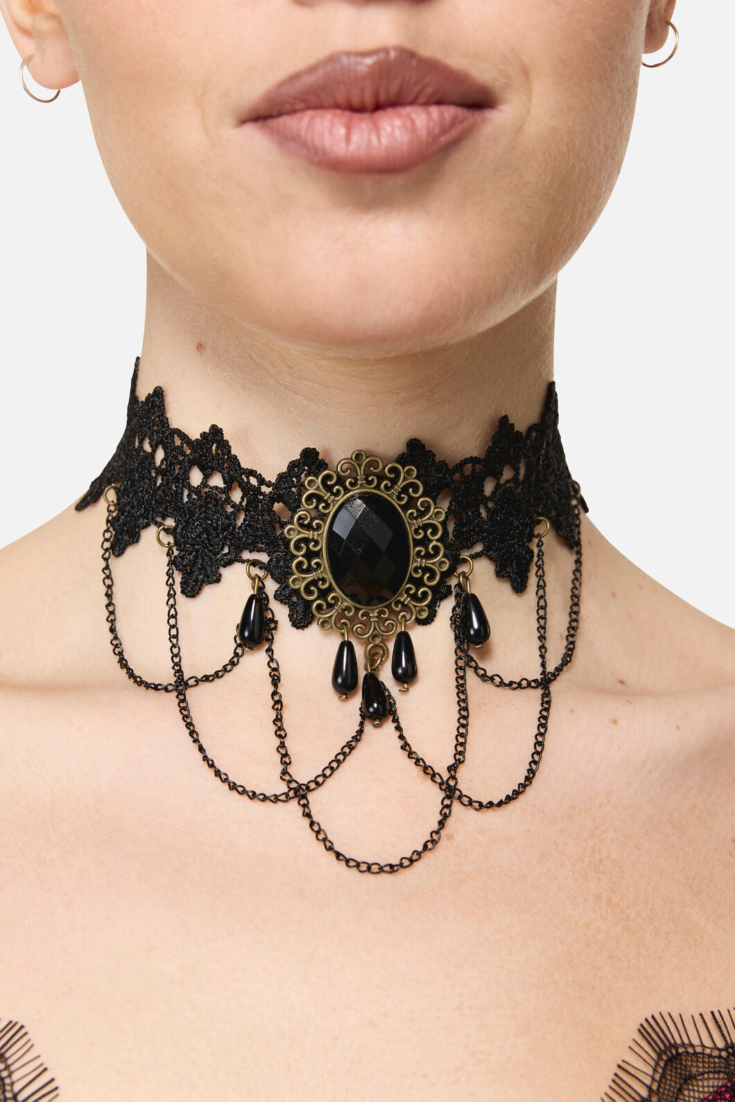 Dangerfield - Gothic Chain Choker - black