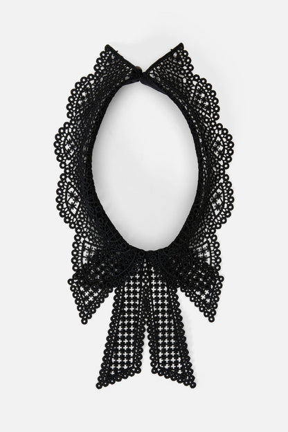 Dangerfield - Black Lace Bow Collar - black