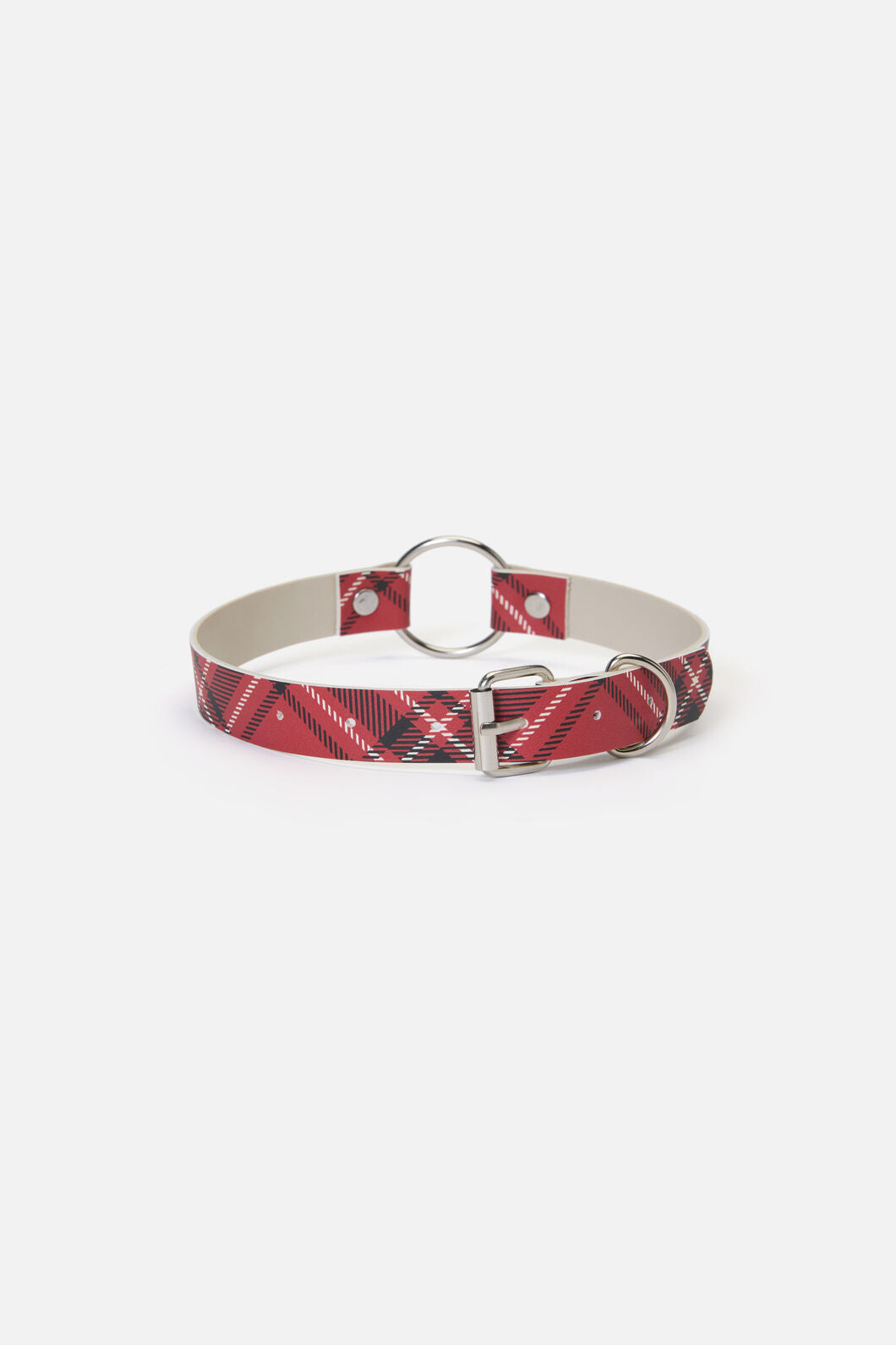 Dangerfield - Piracy Tartan PU Choker - red