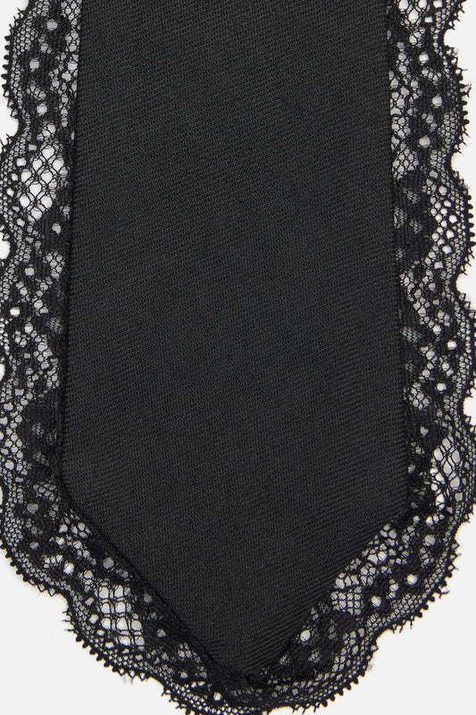Dangerfield - Adjustable Necktie with Lace - black