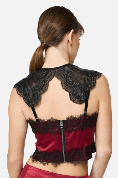 Dangerfield - Black Lace Collar - black