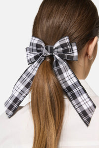 Dangerfield - Check Bow Barrette Clip - black