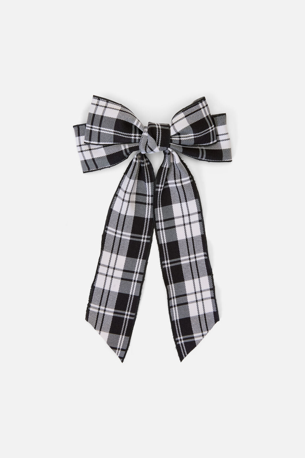 Dangerfield - Check Bow Barrette Clip - black