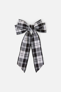 Dangerfield - Check Bow Barrette Clip - black
