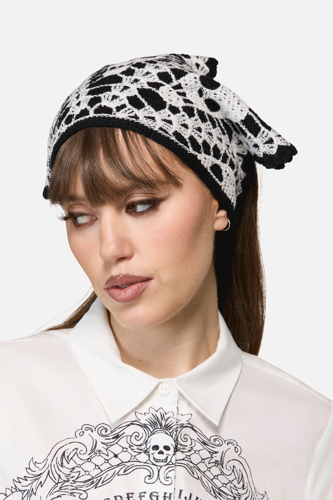 Dangerfield - Skull Head Scarf - black-white