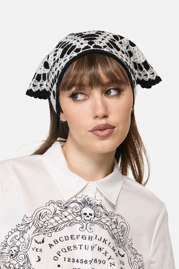 Dangerfield - Skull Head Scarf - black-white