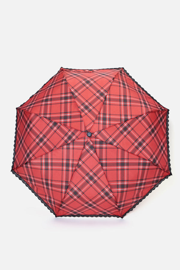 Dangerfield - Piracy Tartan Lace Umbrella - red