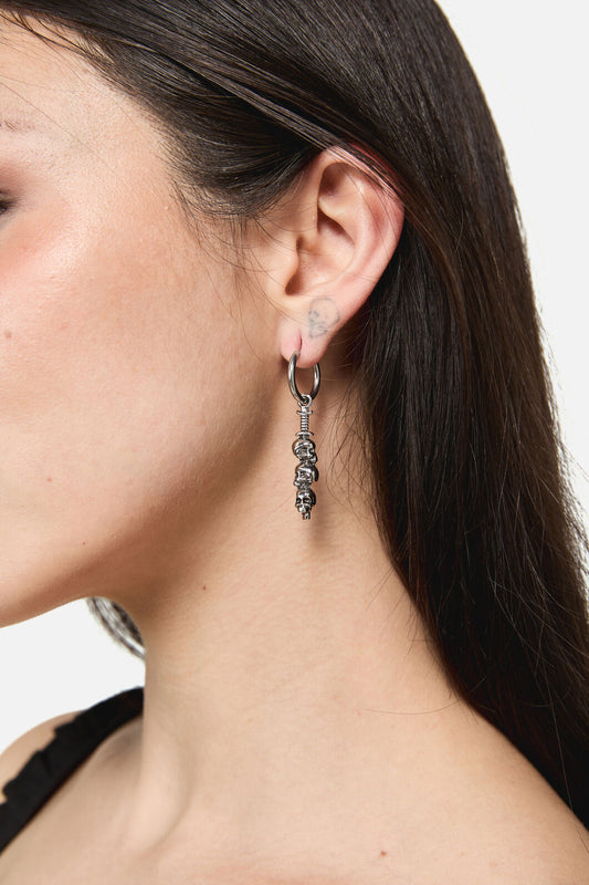 Dangerfield - Skulls Sword Earrings - silver