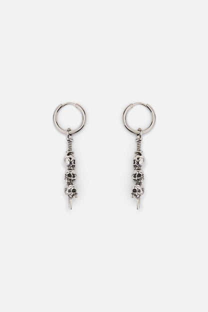 Dangerfield - Skulls Sword Earrings - silver
