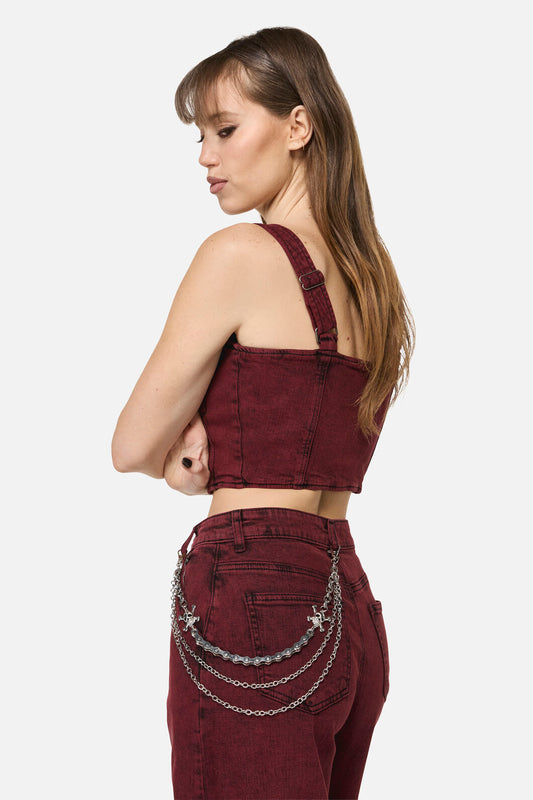 Dangerfield - Pirate Skull Jean Chain - silver