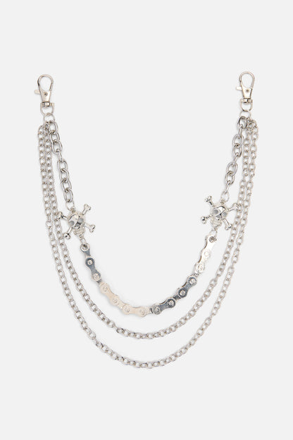 Dangerfield - Pirate Skull Jean Chain - silver