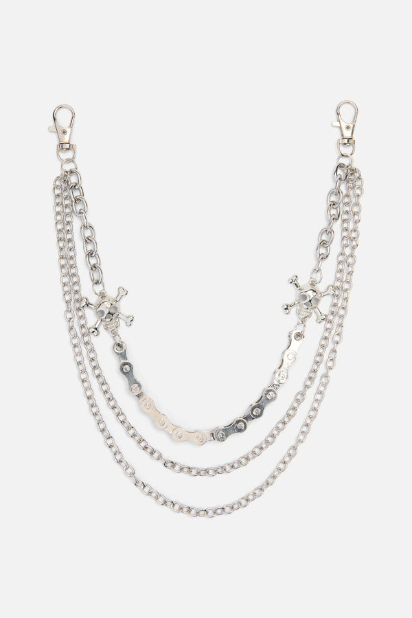 Dangerfield - Pirate Skull Jean Chain - silver