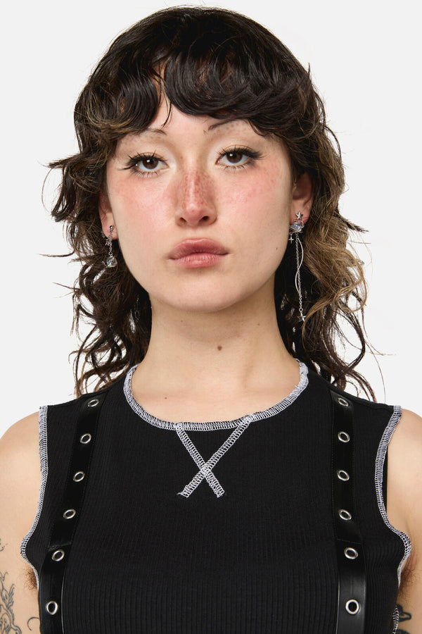 Dangerfield - Galactic Planet Star Earrings - silver