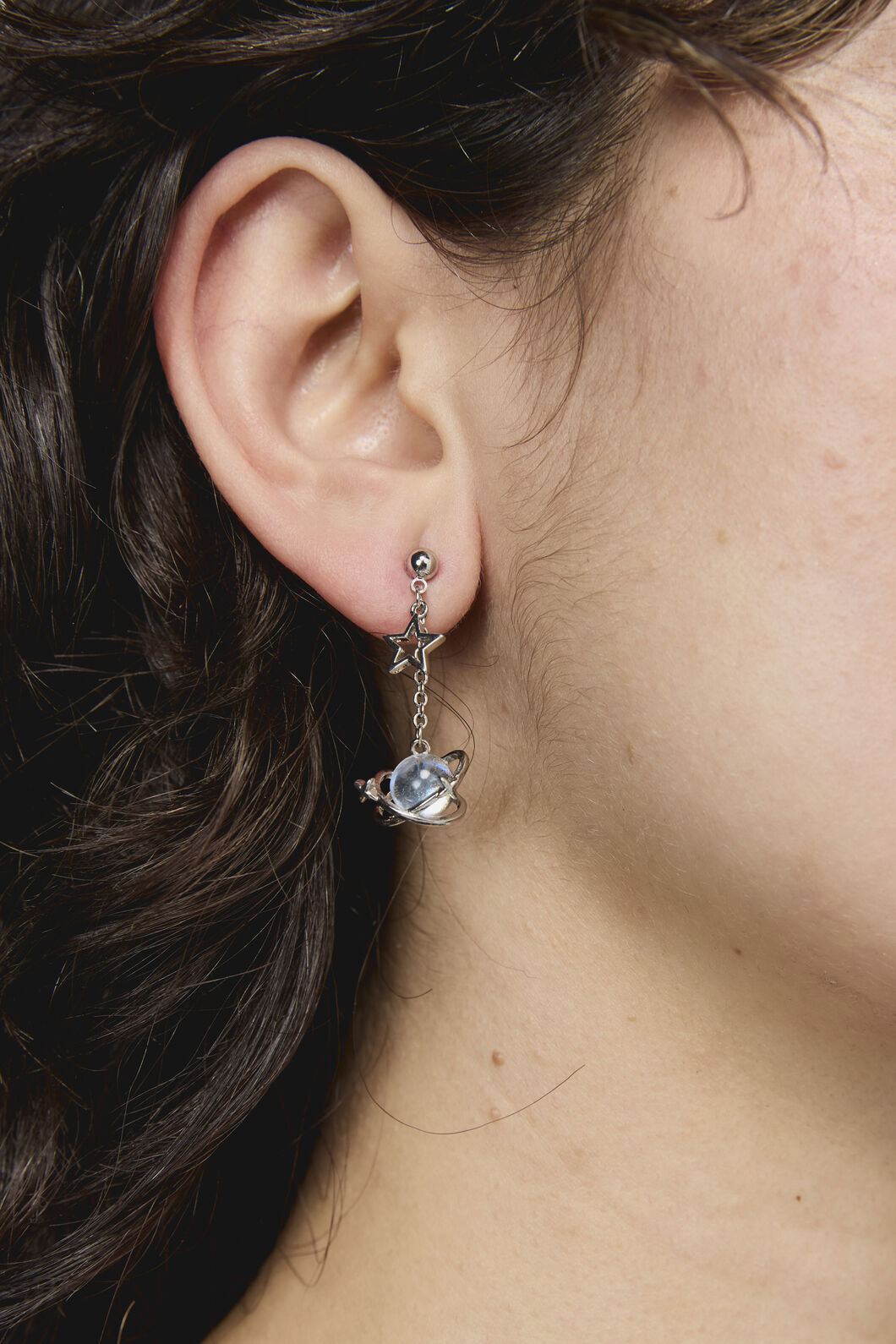 Dangerfield - Galactic Planet Star Earrings - silver