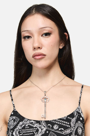 Dangerfield - Key Skull Necklace - silver