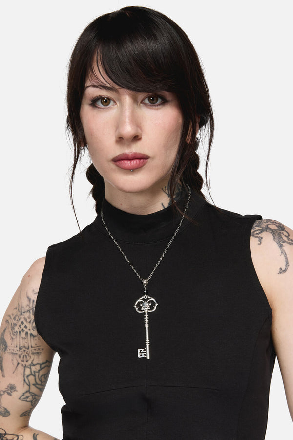 Dangerfield - Key Skull Necklace - silver