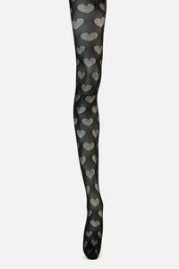Dangerfield - Heart Mesh Tights - black