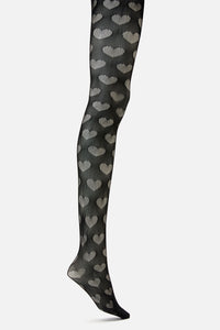 Dangerfield - Heart Mesh Tights - black