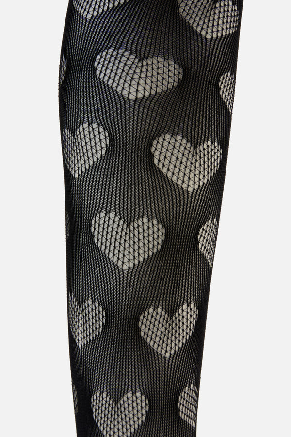 Dangerfield - Heart Mesh Tights - black