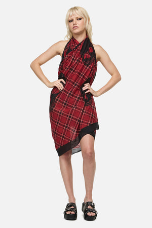 Dangerfield - Piracy Tartan Cotton Sarong - black