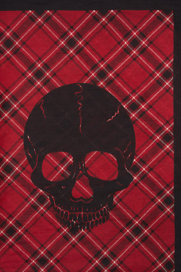 Dangerfield - Piracy Tartan Cotton Sarong - black