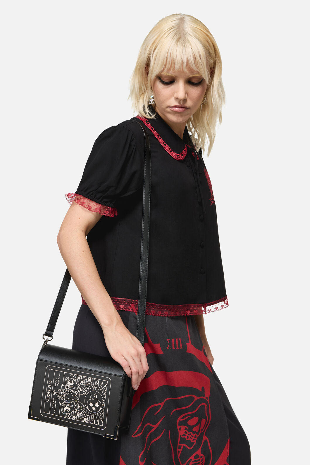 Dangerfield - The Moon Tarot Book Bag - black