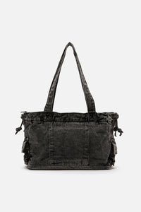 Dangerfield - Washed Denim Shoulder Bag - grey