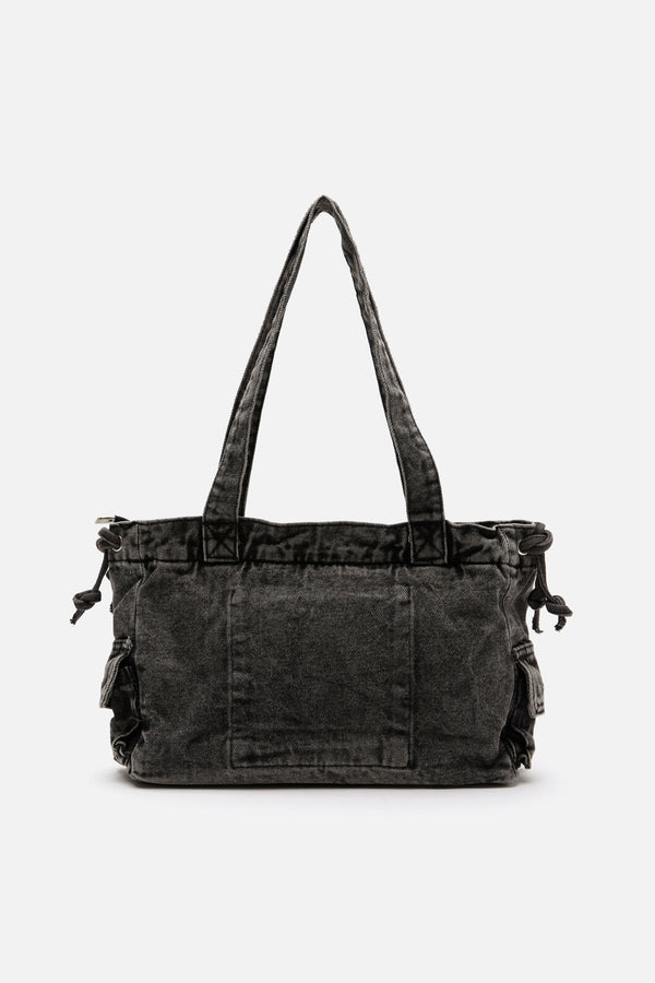 Dangerfield - Washed Denim Shoulder Bag - grey