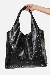 Dangerfield - Stud and Eyelet Tote Bag - black