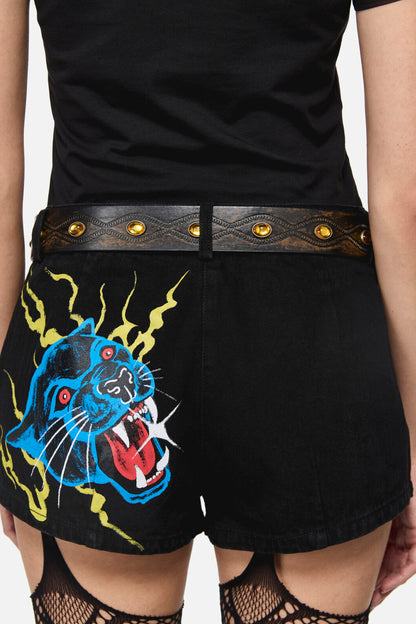 Dangerfield - Amber Bead Belt - black