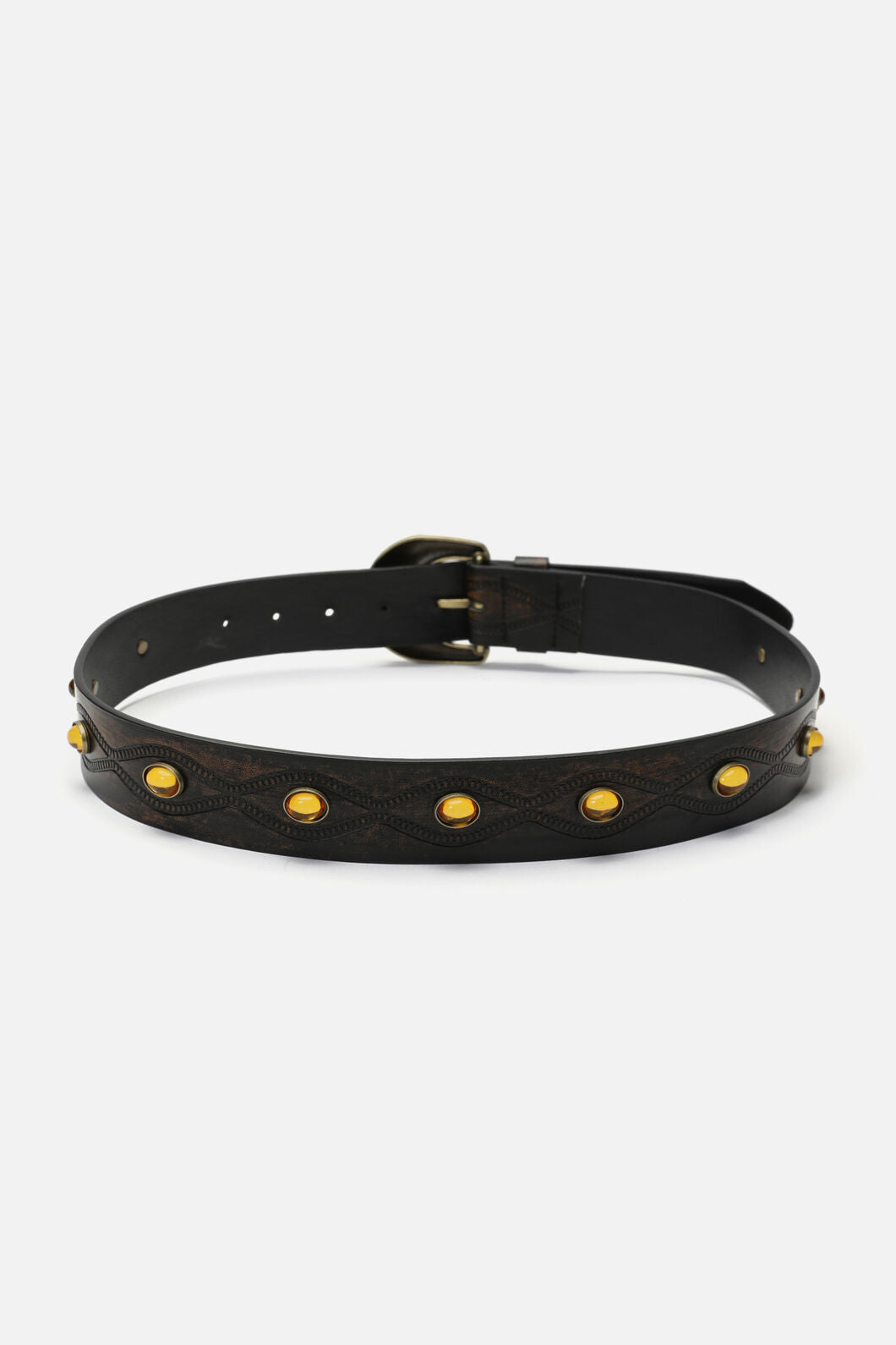 Dangerfield - Amber Bead Belt - black