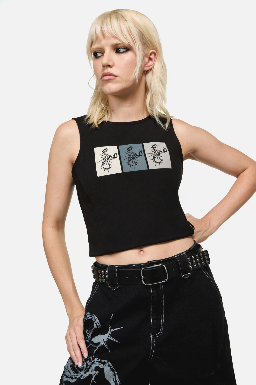 Dangerfield - Scorpion Stud Belt - black