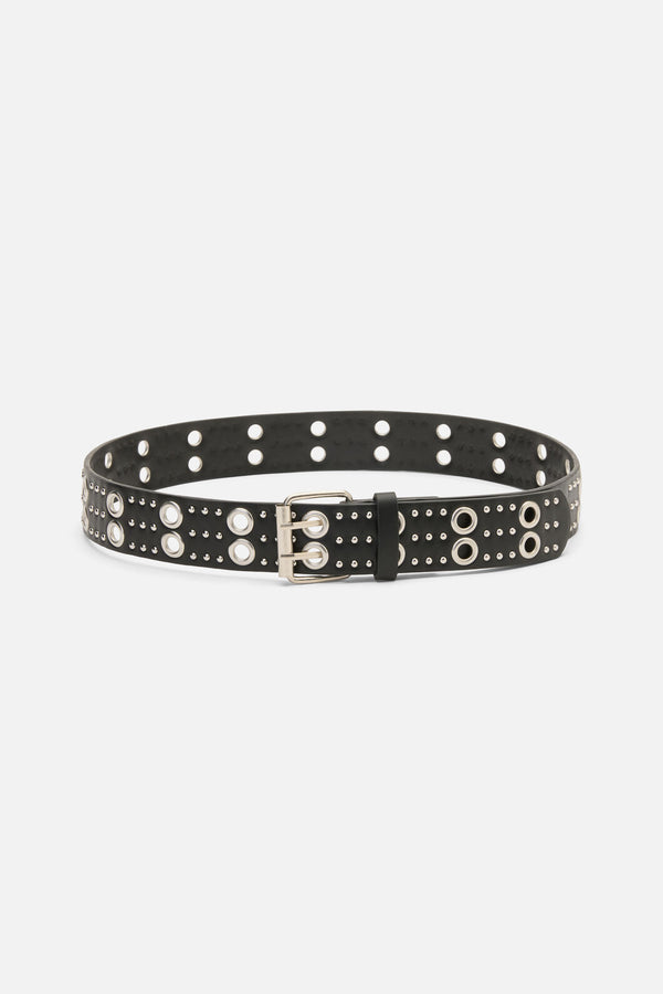 Dangerfield - Eyelet & Small Stud Belt - black