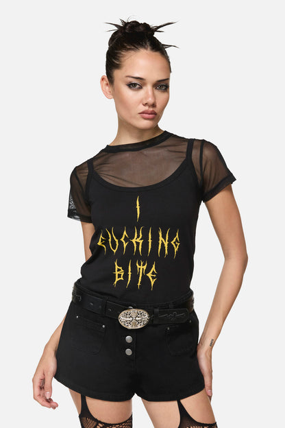 Dangerfield - Cross & Buckle Belt - black