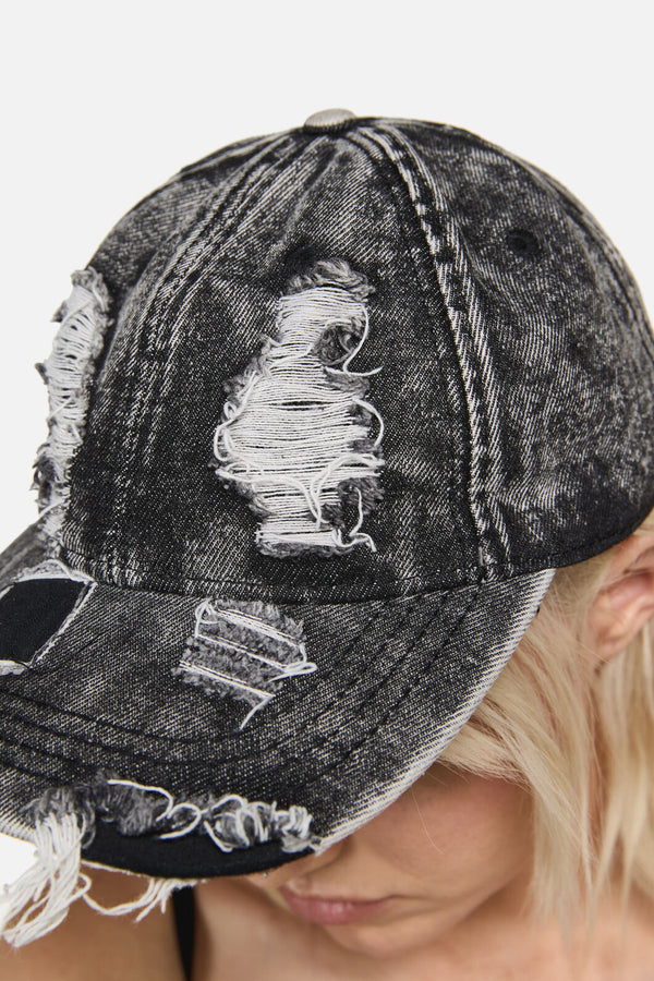 Dangerfield - Heavily Distressed Cap - black