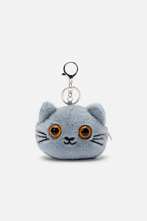 Dangerfield - Grey Cat Bag Charm Coin Purse - grey