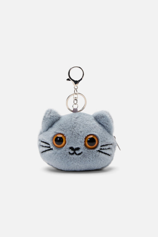 Dangerfield - Grey Cat Bag Charm Coin Purse - grey