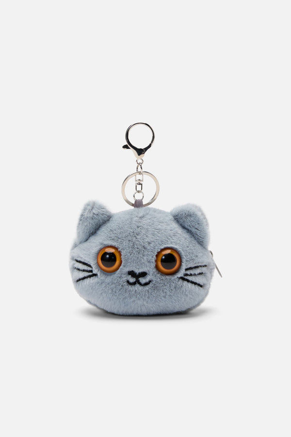 Dangerfield - Grey Cat Bag Charm Coin Purse - grey