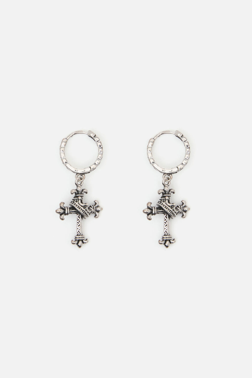 Dangerfield - Chain Sleeper & Cross Earrings - silver