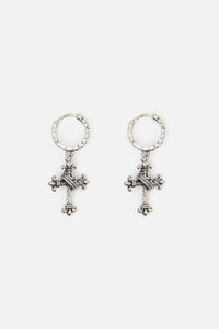 Dangerfield - Chain Sleeper & Cross Earrings - silver