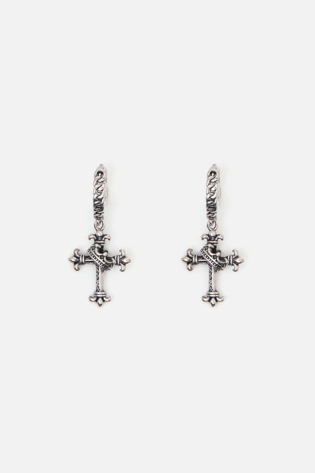 Dangerfield - Chain Sleeper & Cross Earrings - silver