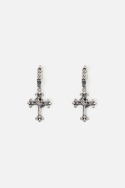 Dangerfield - Chain Sleeper & Cross Earrings - silver