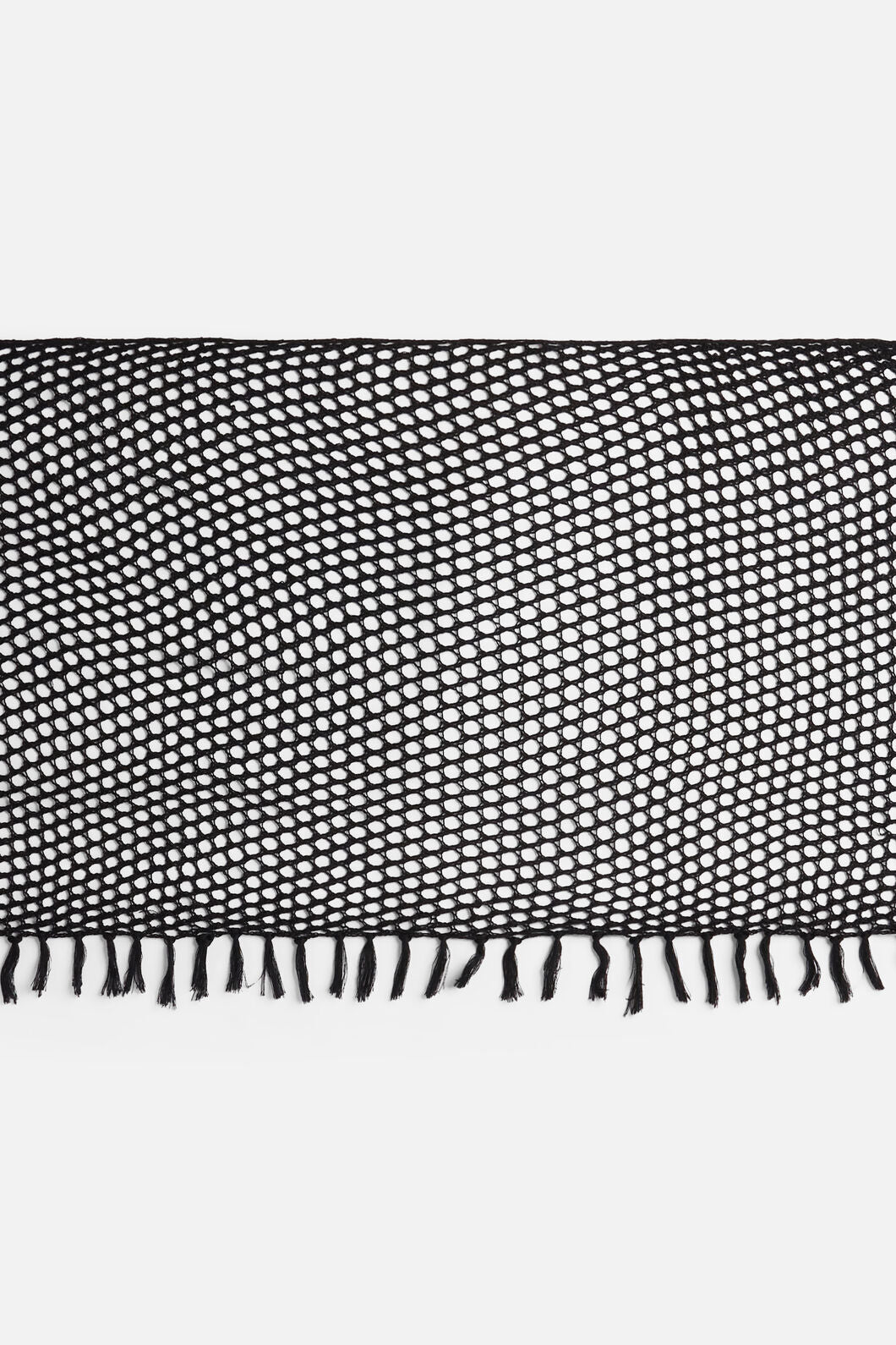 Dangerfield - Knitted Tassel Beach Scarf - black