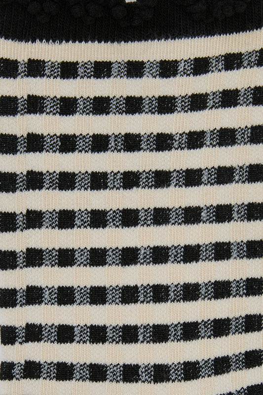 Dangerfield - Gingham Check Sock - black