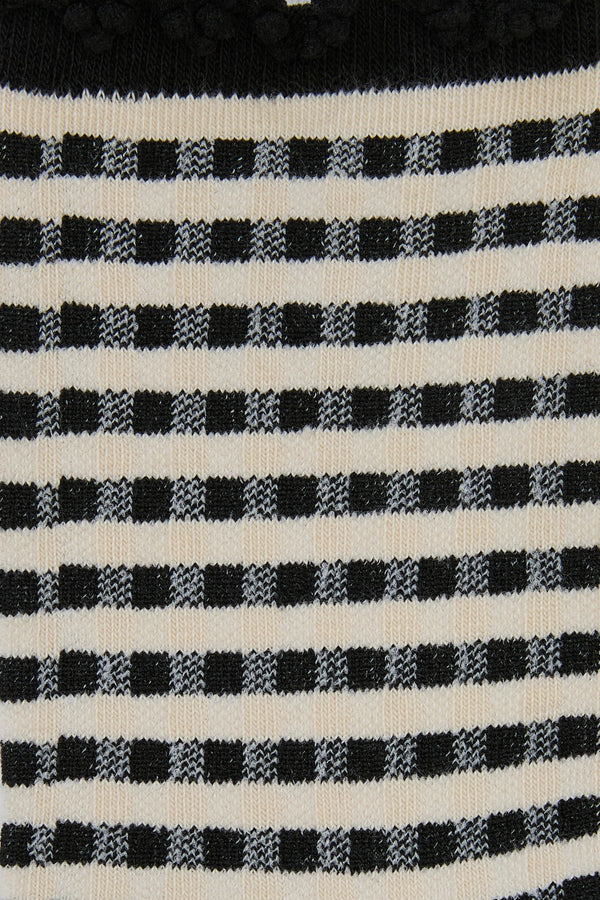 Dangerfield - Gingham Check Sock - black