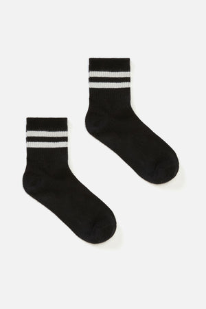 Dangerfield - Rib Sock with Stripes - black