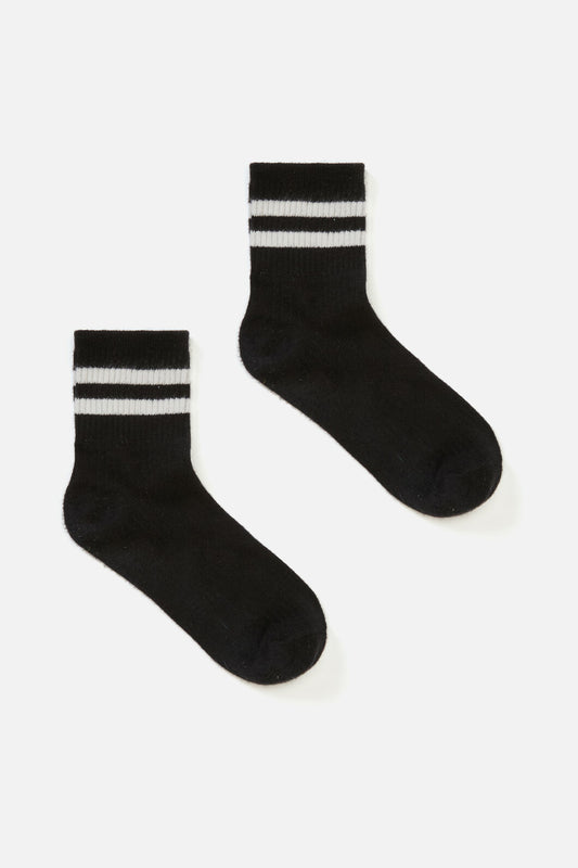 Dangerfield - Rib Sock with Stripes - black