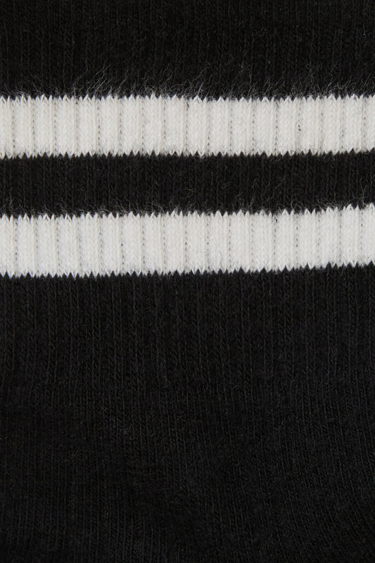 Dangerfield - Rib Sock with Stripes - black